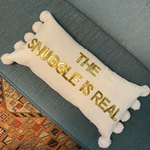 Bow & Drape Throw Pillow - The Snuggle Is Real EUC